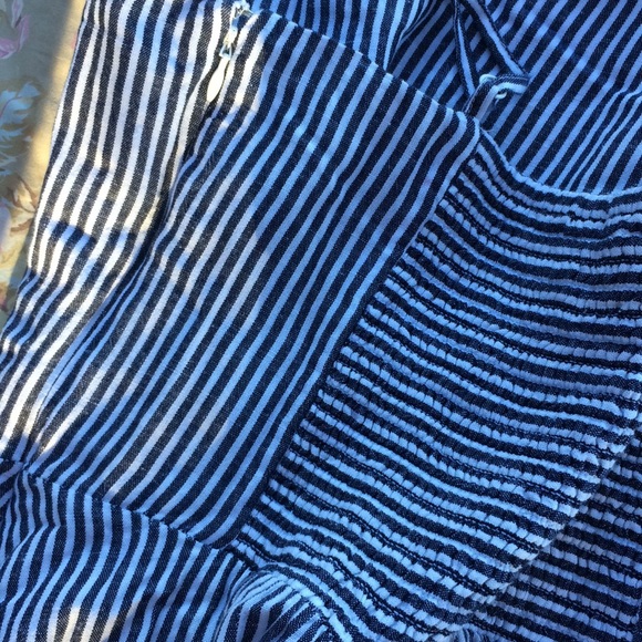 Old Navy Fit and Flare Striped Dress Navy M Tall - Picture 5 of 8